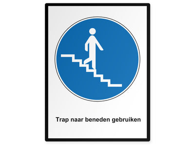 gebotsschild-hoch-alu-treppe-abwaerts-runter-benutzen