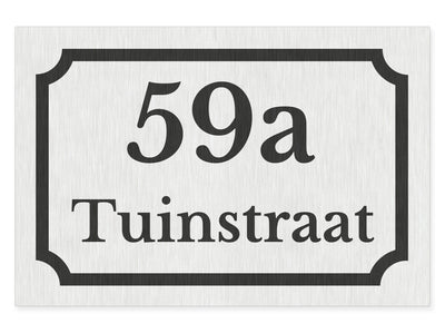 hausnummernschild-mit-strasse-unten-schwarz-edelstahl-gebuerstet-optik-querformat